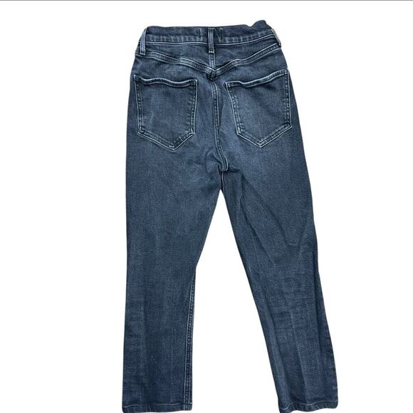 AGolde Riley High Rise Straight Crop Black Pepper sz 24 Cropped Denim Button Fly - Picture 6 of 12